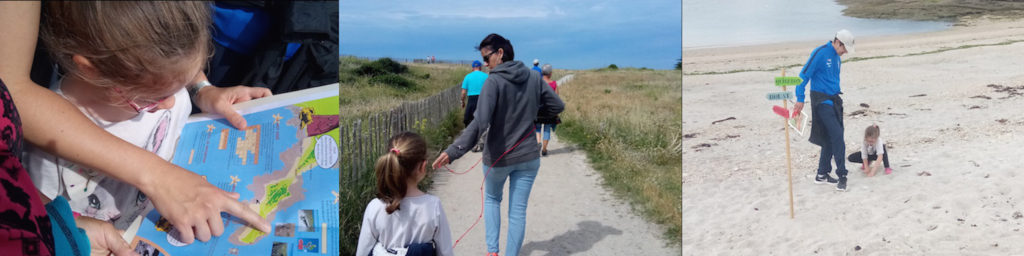 Jeu en famille à Quiberon sous forme de Chasse au trésor.